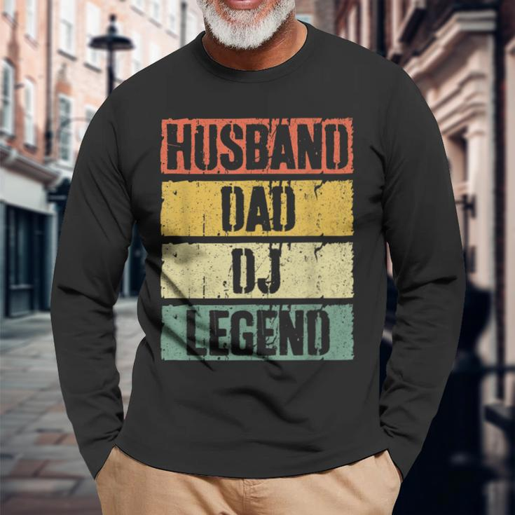 Husband Dad Dj Legend Father's Day Long Sleeve T-Shirt Gifts for Old Men