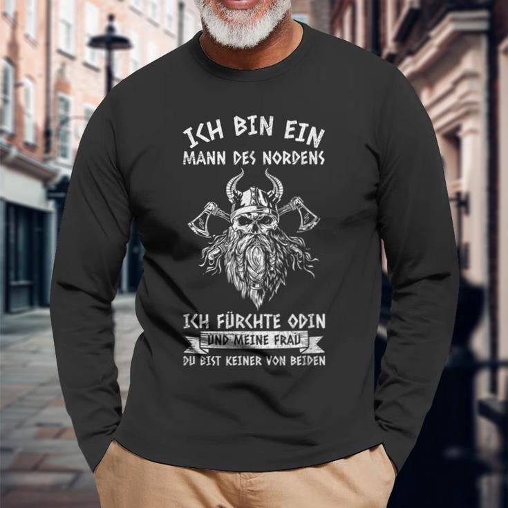 Ich Bin Ein Mann Des Nordens Ich Bin Ein Mann Des Langarmshirts Geschenke für alte Männer