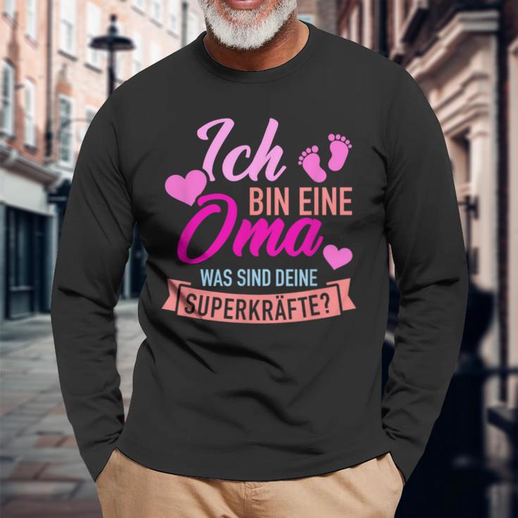 Ich Bin Eine Oma Was Sind Dein Superkraftte German Language Langarmshirts Geschenke für alte Männer