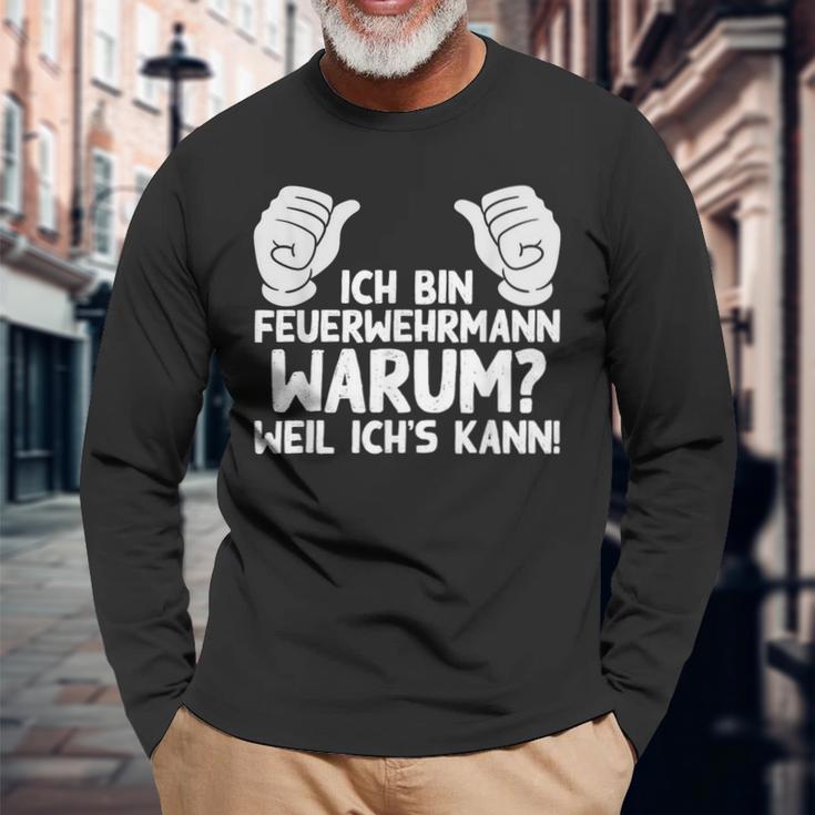 Ich Bin Feuerwehrmann Fire Brigade Langarmshirts Geschenke für alte Männer