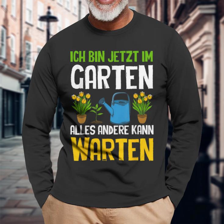 Ich Bin Im Gartenarbeit Hobbygärtner Gärtner Schwarz Langarmshirts Geschenke für alte Männer