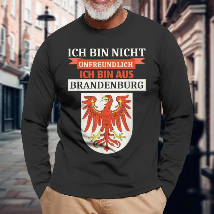 Ich Bin Nicht Unfreundich Ich Bin Aus Brandenburg Langarmshirts Geschenke für alte Männer