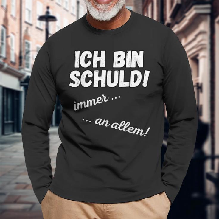 Ich Bin Schuld Immer An Allem Sarkasmus Saying Langarmshirts Geschenke für alte Männer