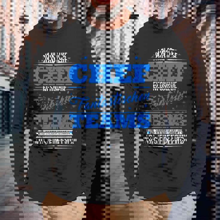 Ich Bin Stolzer Chef Eines Unheuer Fantastische Teams Langarmshirts Geschenke für alte Männer