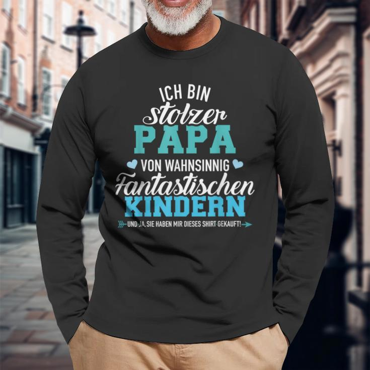 Ich Bin Stolzer Papa Von Wahnsinnig Fantastic Children's S Langarmshirts Geschenke für alte Männer