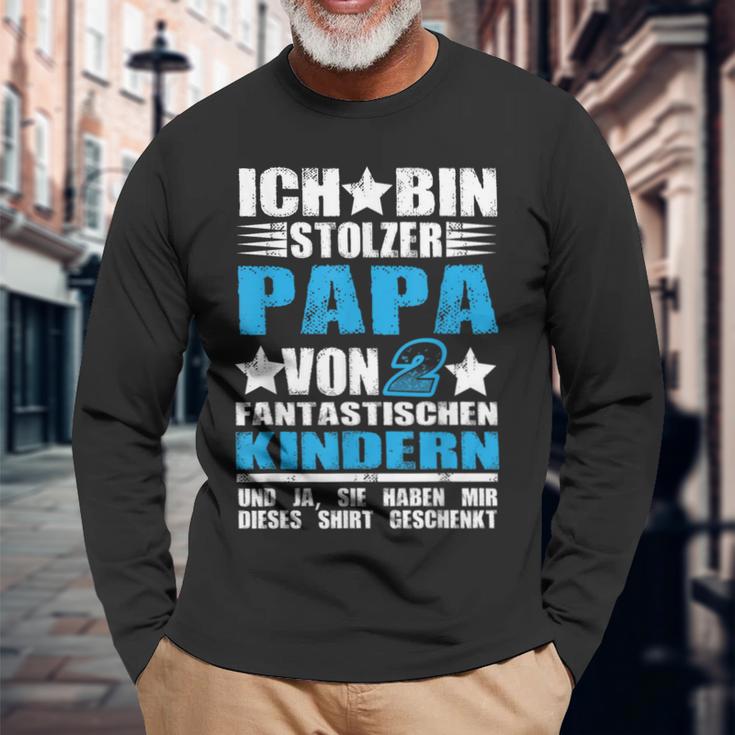 Ich Bin Stolzer Papaon 2 Fantastische Kinder Langarmshirts Geschenke für alte Männer