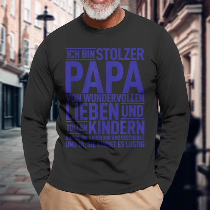 Ich Bin Stolzer Papaon Wundervollen Kindern Dad Der Welt Langarmshirts Geschenke für alte Männer