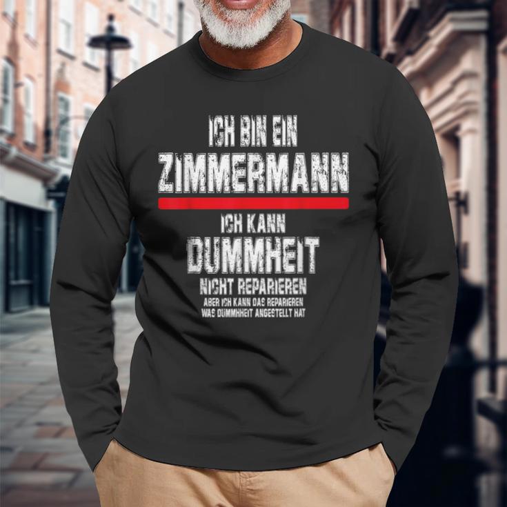 Ich Bin Zimmermann Langarmshirts Geschenke für alte Männer