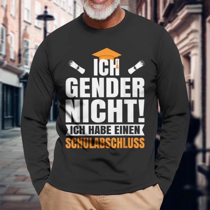 Ich Gender Nicht, Schulabschluss Besitzer Schwarzes Langarmshirts Geschenke für alte Männer