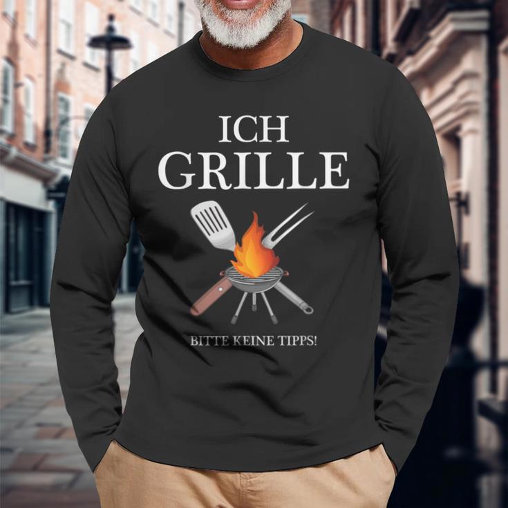 Ich Grille Bitte Keine Tipps Ich Grille German Lang Langarmshirts Geschenke für alte Männer