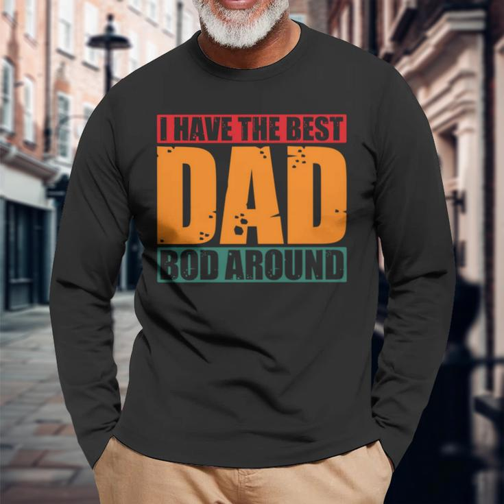 Ich Habe Den Besten Papa Bod Rund Um Father's Dayintage Langarmshirts Geschenke für alte Männer