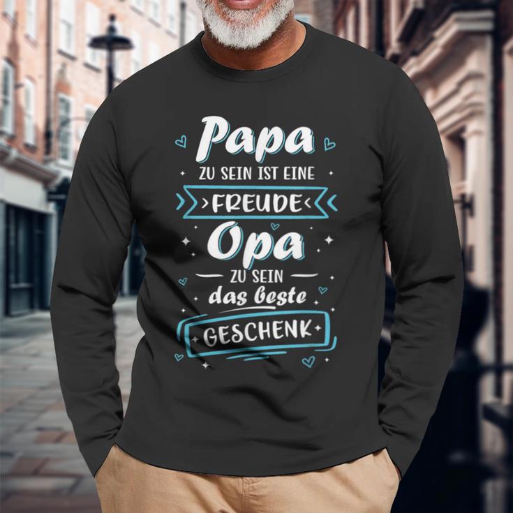 Ich Habe Zwei Titel Papa Besterateratertag Du Wirst Opa Langarmshirts Geschenke für alte Männer