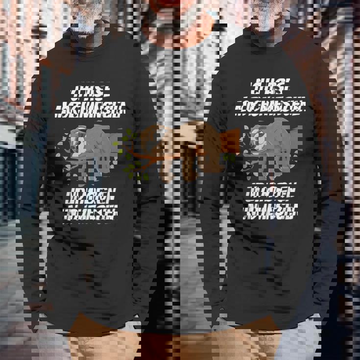 Ich Hasse Morgenmenschschen Und Morgen & Menschen Morgenmuffel I Hasse Langarmshirts Geschenke für alte Männer