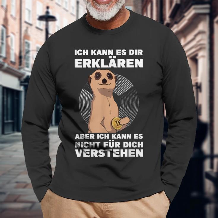 Ich Kann Es Dir Klaren Krypto Trader Miner Btc Bitcoin Langarmshirts Geschenke für alte Männer