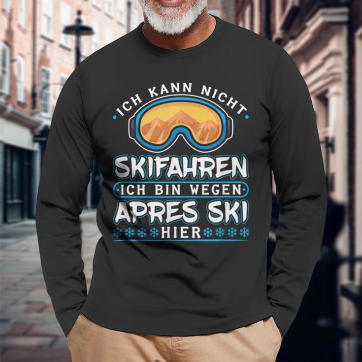 Ich Kann Nicht Skien Ich Bin Weil Apres Ski Hier Langarmshirts Geschenke für alte Männer