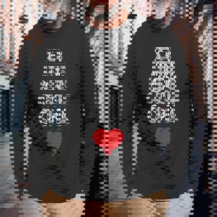 Ich Liebe Meine Coole Oma Herz Ich Liebe Meine Black S Langarmshirts Geschenke für alte Männer