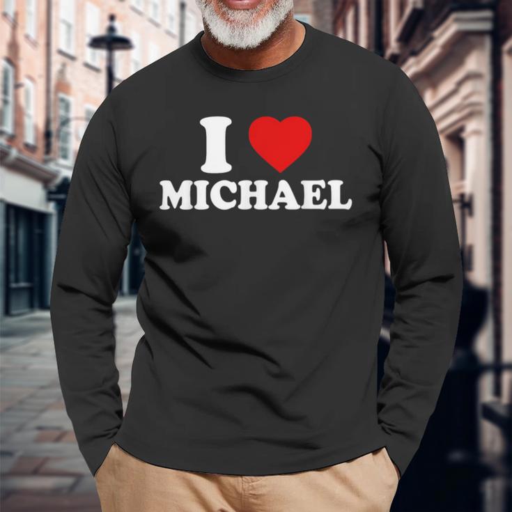 Ich Liebe Michael Männer Frauen I Love Michael Langarmshirts Geschenke für alte Männer