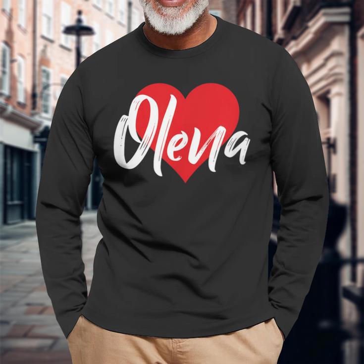 Ich Liebe Olena Langarmshirts Geschenke für alte Männer