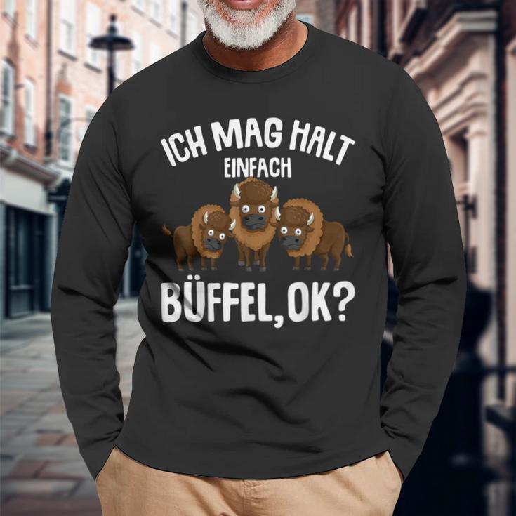 Ich Mag Halt Büffel Bison Liebhaber Boys Children's Langarmshirts Geschenke für alte Männer