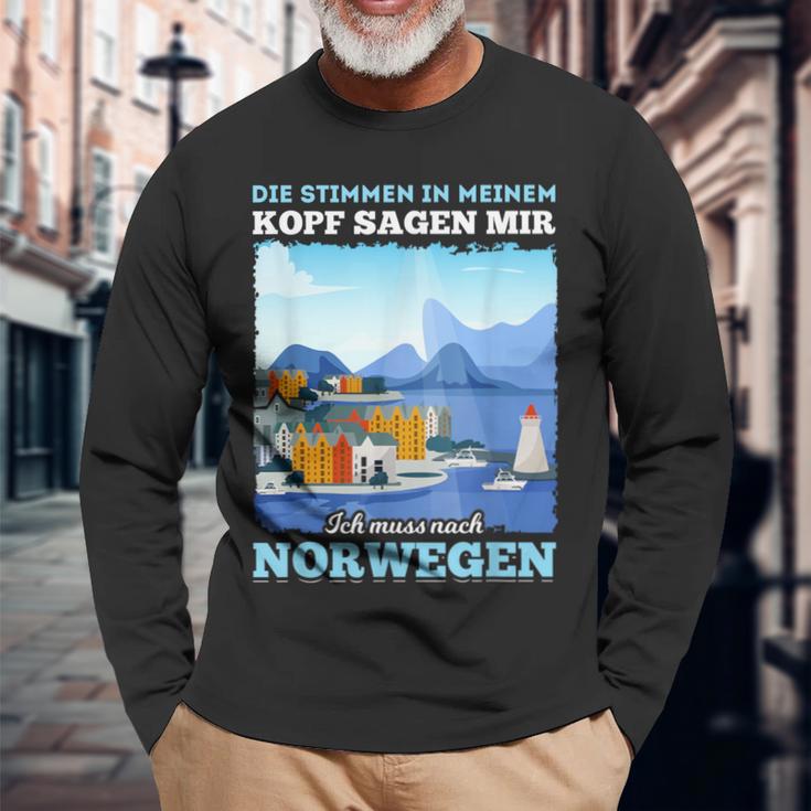 Ich Muss Nach Norwegian Langarmshirts Geschenke für alte Männer