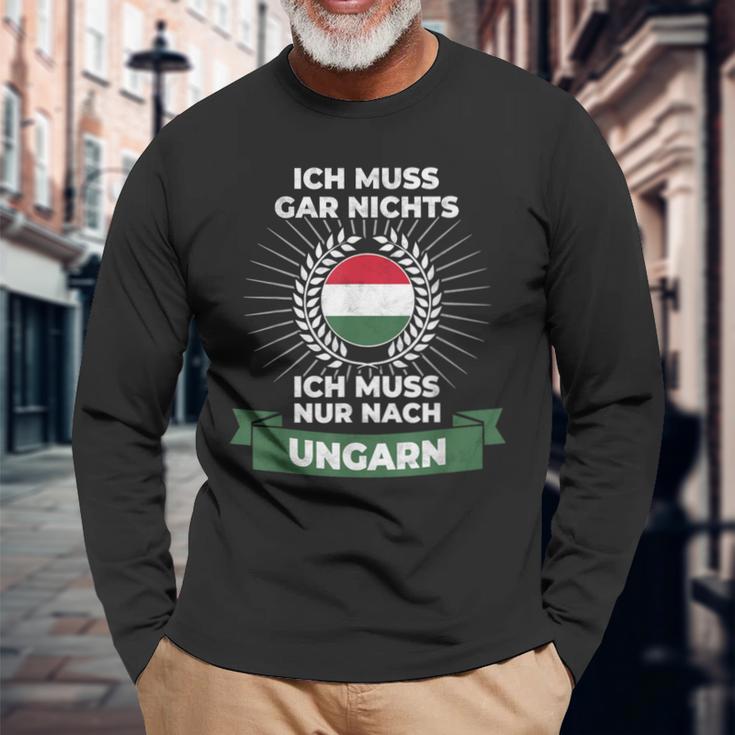 “Ich Muss Nur Nach Ungar” Langarmshirts Geschenke für alte Männer