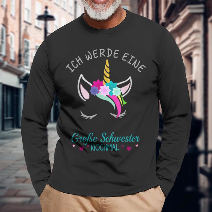 Ich Werde Eine Große Schwester Nomal Unicorn Langarmshirts Geschenke für alte Männer