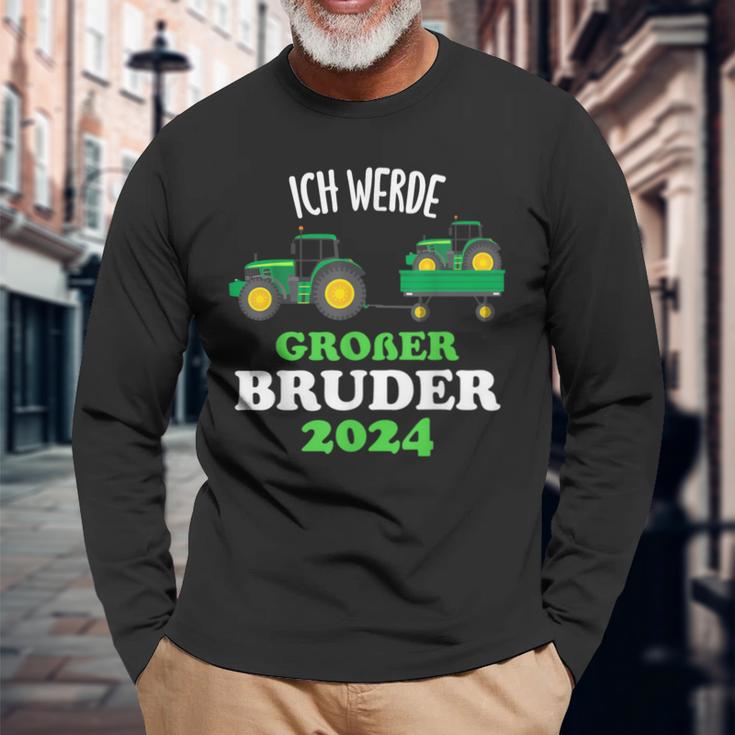 Ich Werde Großer Bruder 2024 Tractor Langarmshirts Geschenke für alte Männer