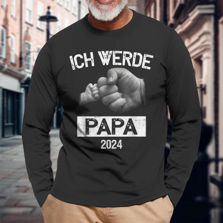 Ich Werde Papa 2024 Ich Werde Baldater Langarmshirts Geschenke für alte Männer