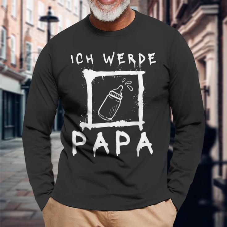 Ich Werde Papa 2024 Lustige Geschenkeen Für Werdendeater Langarmshirts Geschenke für alte Männer