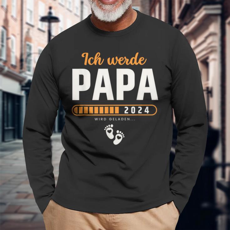 Ich Werde Papa 2024 Surprise Du Wirst Papa 2024 Langarmshirts Geschenke für alte Männer