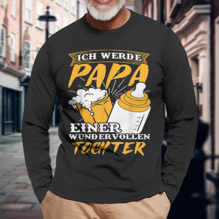 Ich Werde Papa Einer Tochterater Loading Pregnant Baby Langarmshirts Geschenke für alte Männer