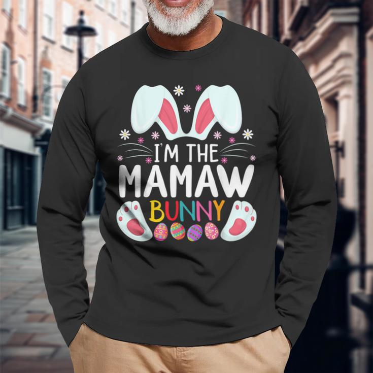I'm The Mamaw Bunny Matching Family Easter Party Long Sleeve T-Shirt Gifts for Old Men