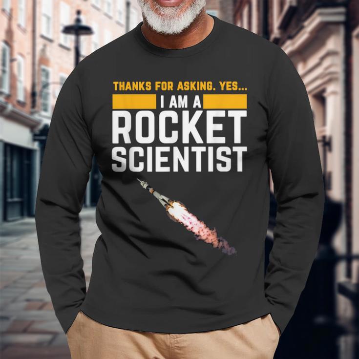 I'm A Rocket Scientist Rocket Science Long Sleeve T-Shirt Gifts for Old Men