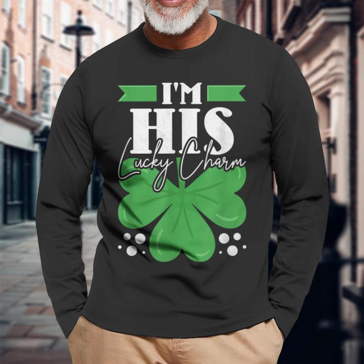 I'm His Shamrock Couple St Patrick's Day Long Sleeve T-Shirt Gifts for Old Men
