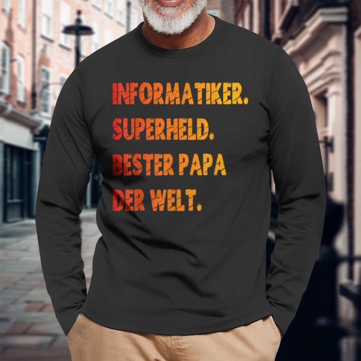 Informatiker Papa S Langarmshirts Geschenke für alte Männer