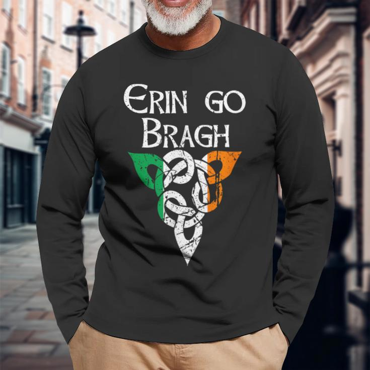 Ireland Celtic Trinity Knot Triquetra Irish Erin Go Bragh Long Sleeve T-Shirt Gifts for Old Men