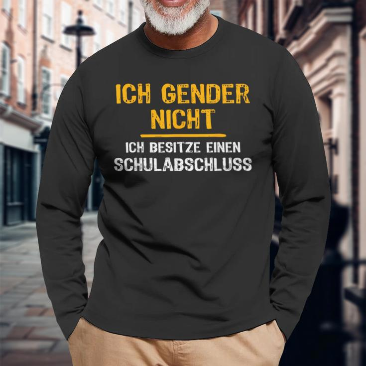 Ironie Ich Gender Nicht Gender Langarmshirts Geschenke für alte Männer