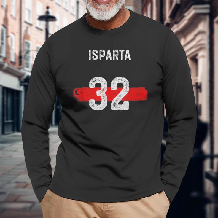 Isparta-Themen Langarmshirts, Nummer 32 Design, Schwarz Geschenke für alte Männer