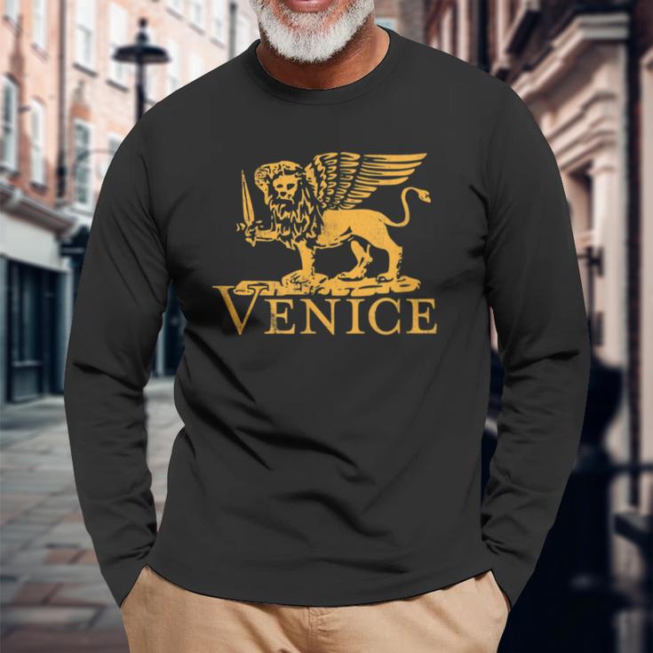 Italia Venezia Flag Venice Souvenir Italy Venice Langarmshirts Geschenke für alte Männer