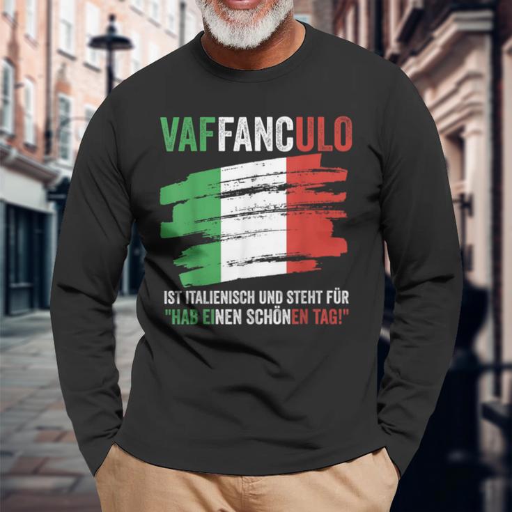 Italy Italian Sicilyaffanculo Langarmshirts Geschenke für alte Männer