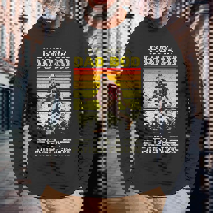 Its Not Dad Bod Bigfoot Dad Sasquatch Fathers Day Long Sleeve T-Shirt Gifts for Old Men