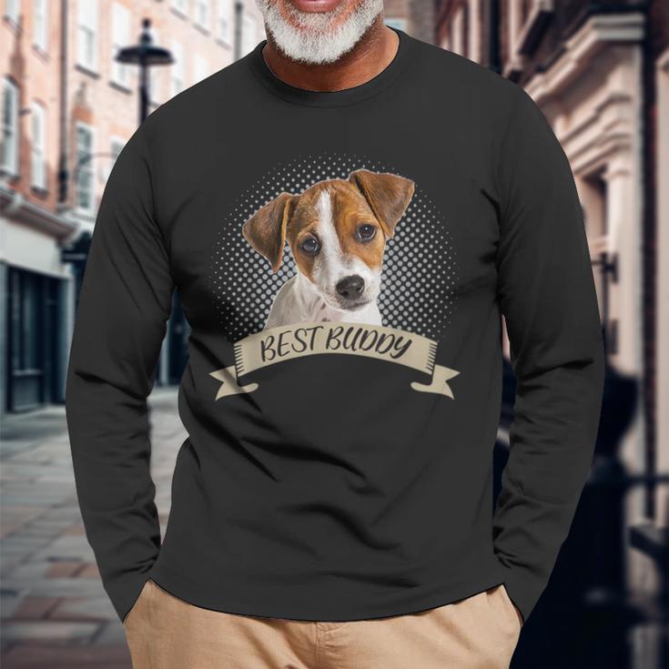 Jack Russel Terrier Best Friend Dog Portrait Langarmshirts Geschenke für alte Männer