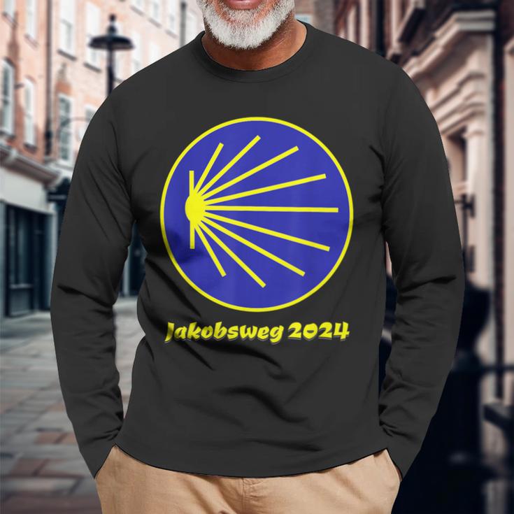 Jakobsweg 2024 Pilgrim Shell Langarmshirts Geschenke für alte Männer