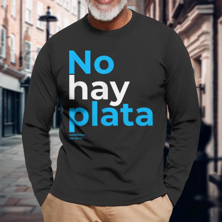 Javier Milei No Hay Plata Coherencia Por Favor Libertarismo Langarmshirts Geschenke für alte Männer