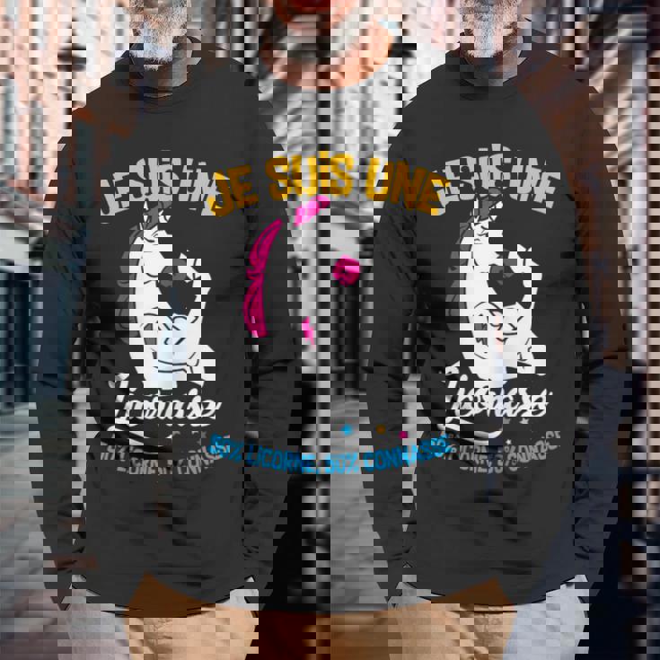 Je Suis Une Licornasse 50 Licorne 50 Connasse Humour Fée T-shirt à manches longues Cadeaux pour les vieillards