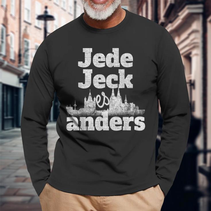 Jeder Jeck Es Anders Kölsches Grundgesetz Carnival In Cologne Langarmshirts Geschenke für alte Männer