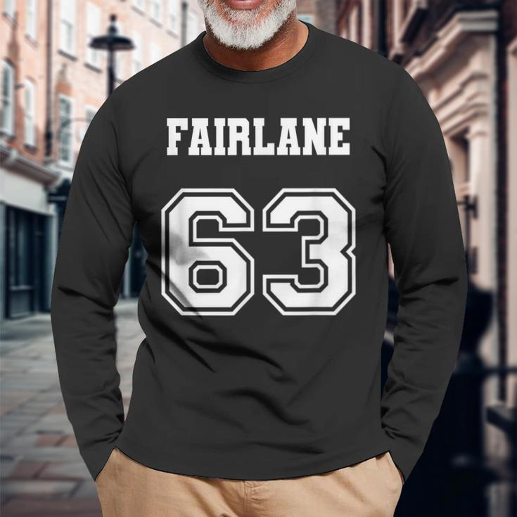 Jersey Style 63 1963 Fairlane Old School Classic Muscle Car Long Sleeve T-Shirt Gifts for Old Men
