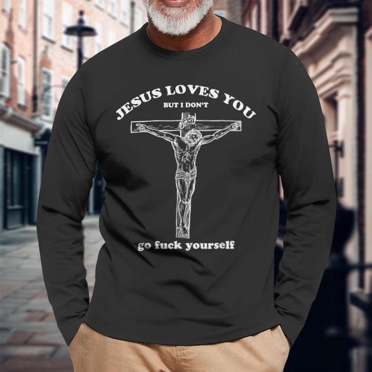 Jesus Liebe Dich Aber Ich Bin Nicht S Langarmshirts Geschenke für alte Männer