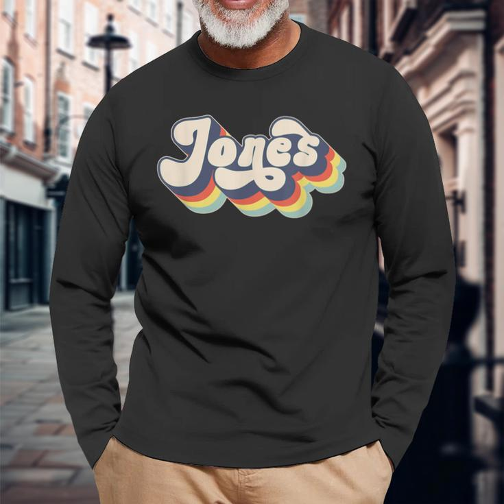 Jones Family Name Personalized Surname Jones Long Sleeve T-Shirt Gifts for Old Men
