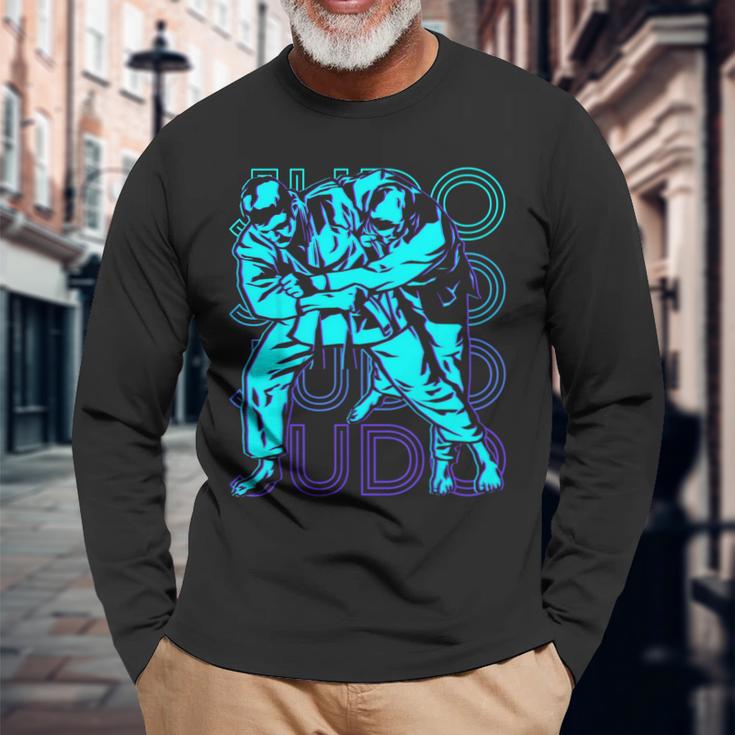 Judo Retro S Langarmshirts Geschenke für alte Männer